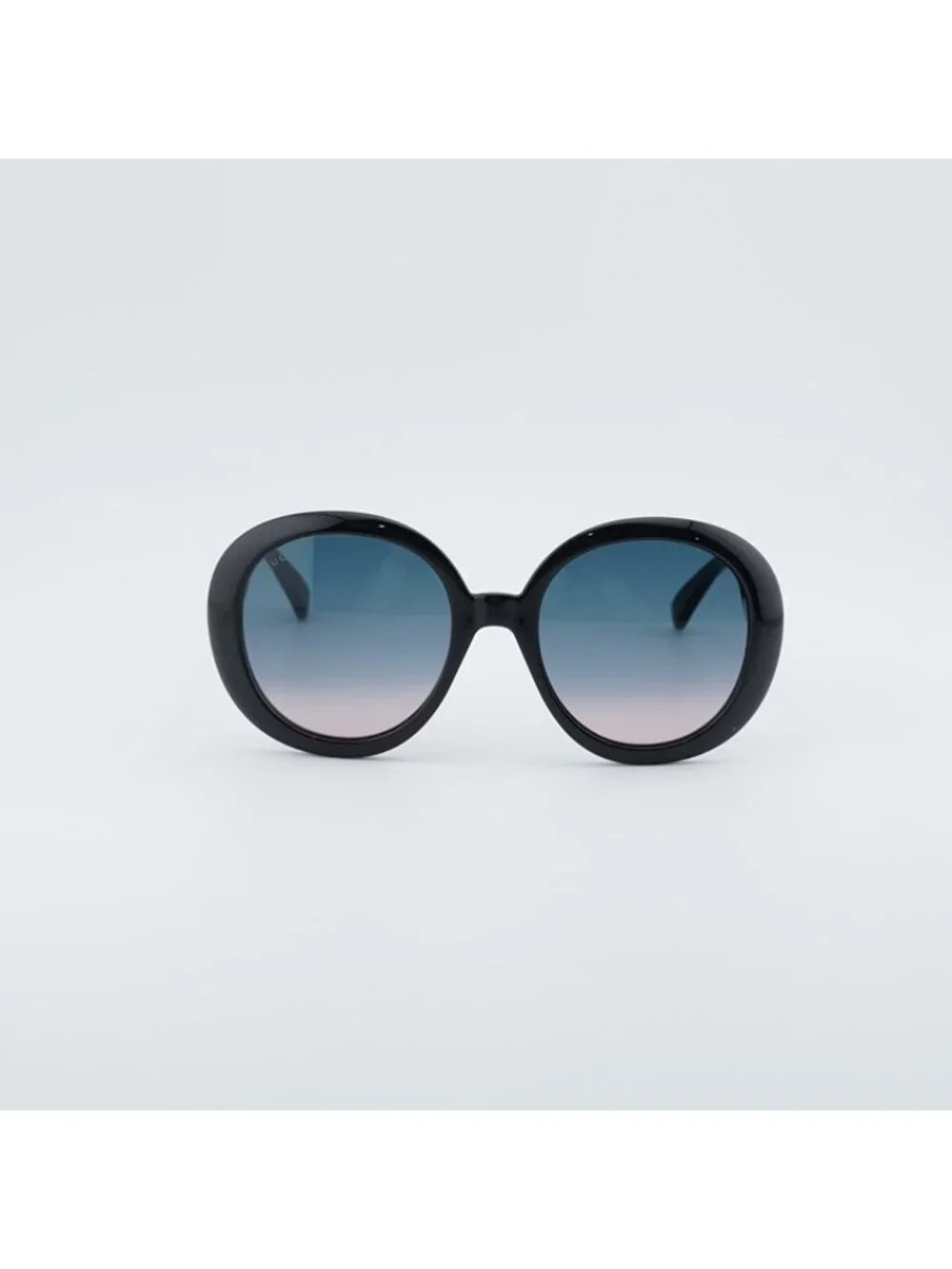 Gucci GG0712S 002 Women Sunglasses Black Round Frame, Blue Lenses - Picture 6 of 11